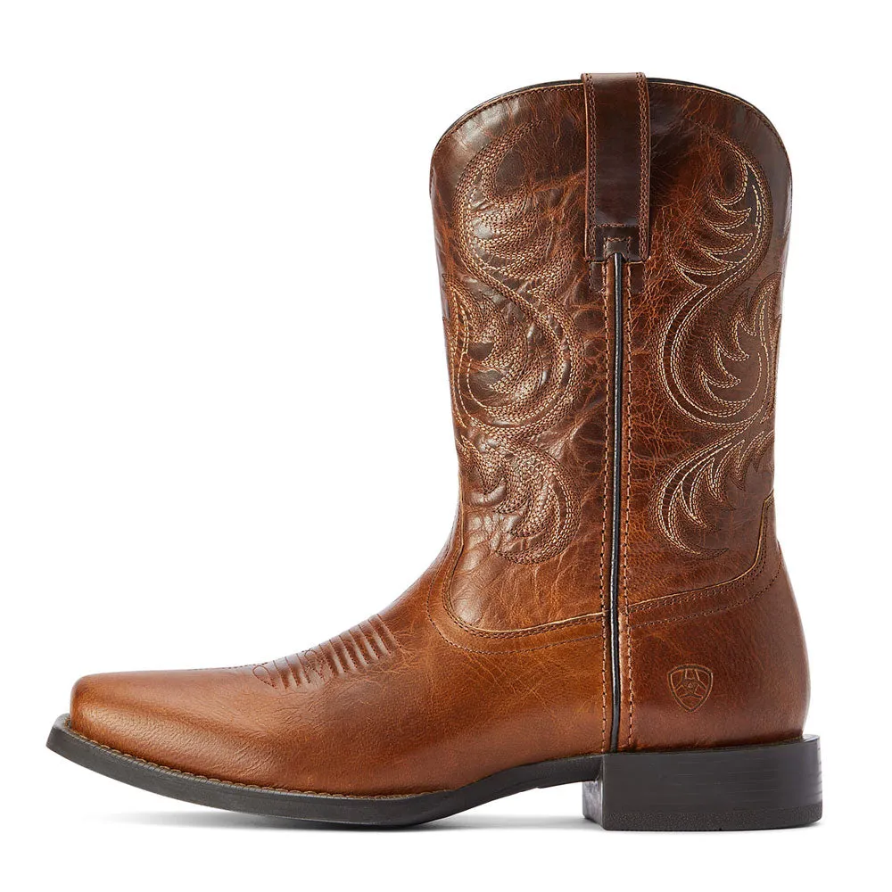 10042399 Ariat Men's Sport Boss Man Cowboy Boot - Rich Cognac
