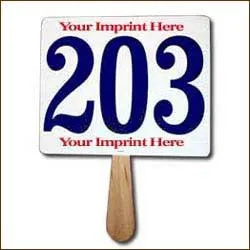 2-Sided Pre-Numbered SUPRA Bid Paddle Sets, Custom (100/Set)