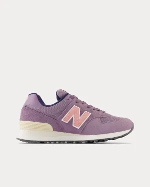 574 Shadow / Pink Moon / Team Navy Low Top Sneakers