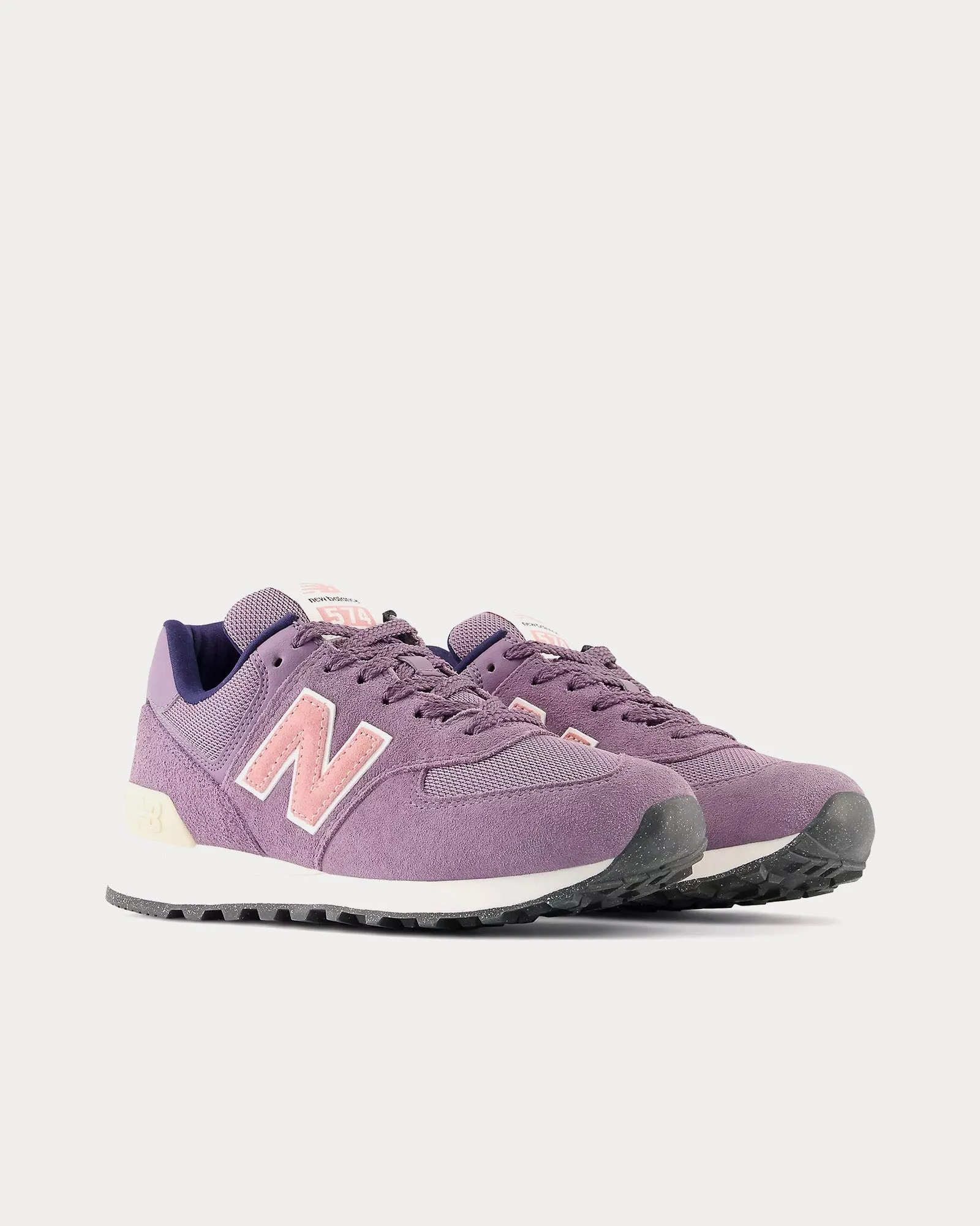 574 Shadow / Pink Moon / Team Navy Low Top Sneakers