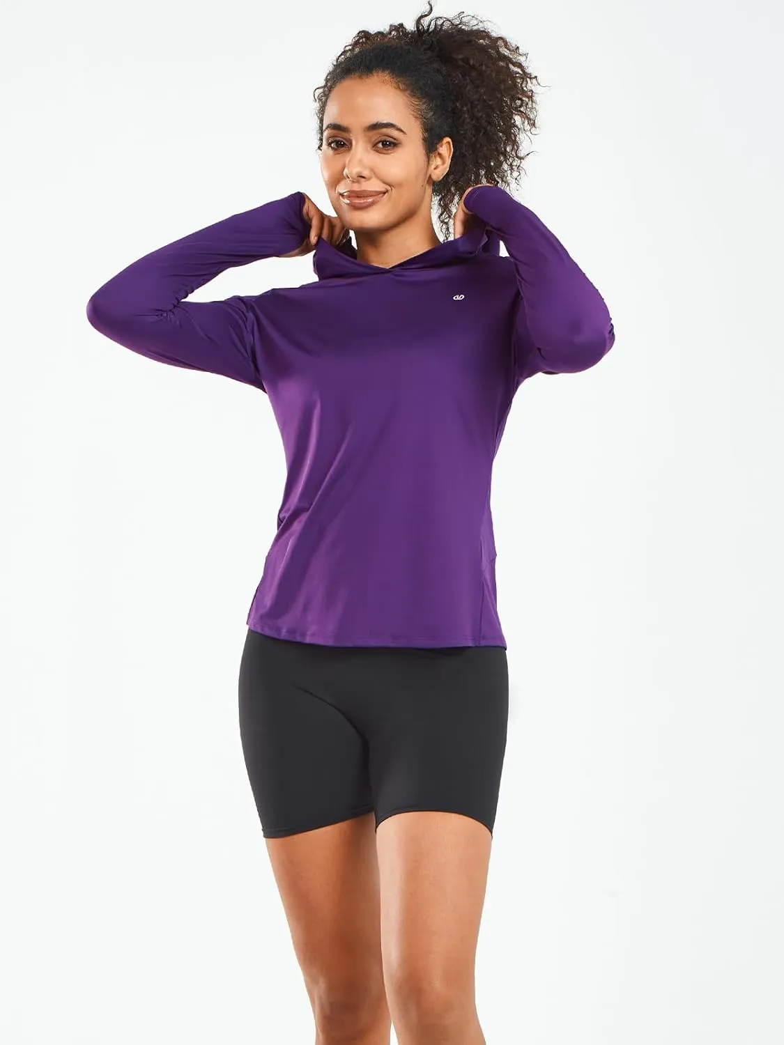 ALLZERO Women's Sun Protection Hoodie UPF 50  Lightweight Long Sleeve with Back Breathable Mesh for Outdoor Fishing Hiking