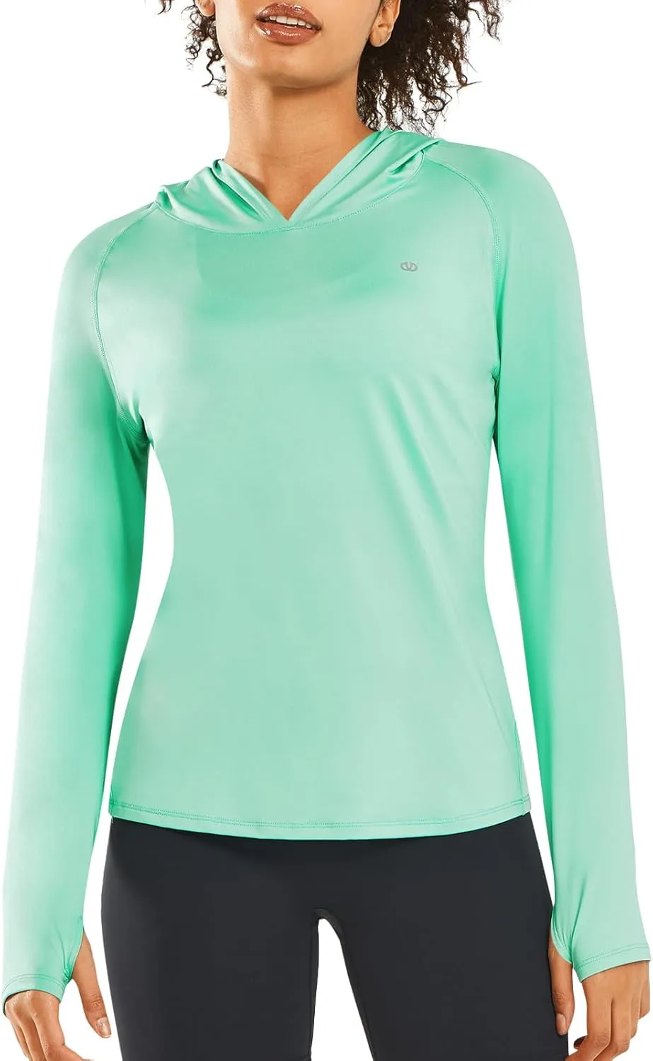 ALLZERO Women's Sun Protection Hoodie UPF 50  Lightweight Long Sleeve with Back Breathable Mesh for Outdoor Fishing Hiking