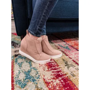 Blush Wedge Sneaker