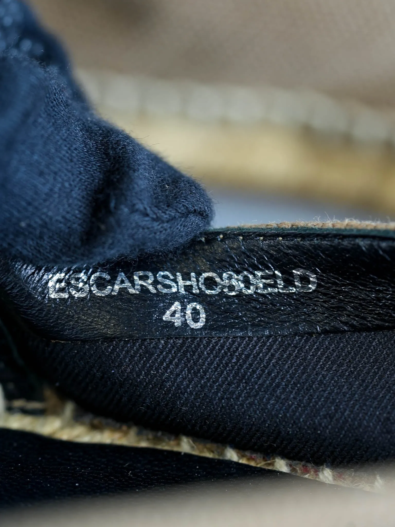 Brown House Check Canvas Hodgeson Espadrille Flats Size 40 (26cm)