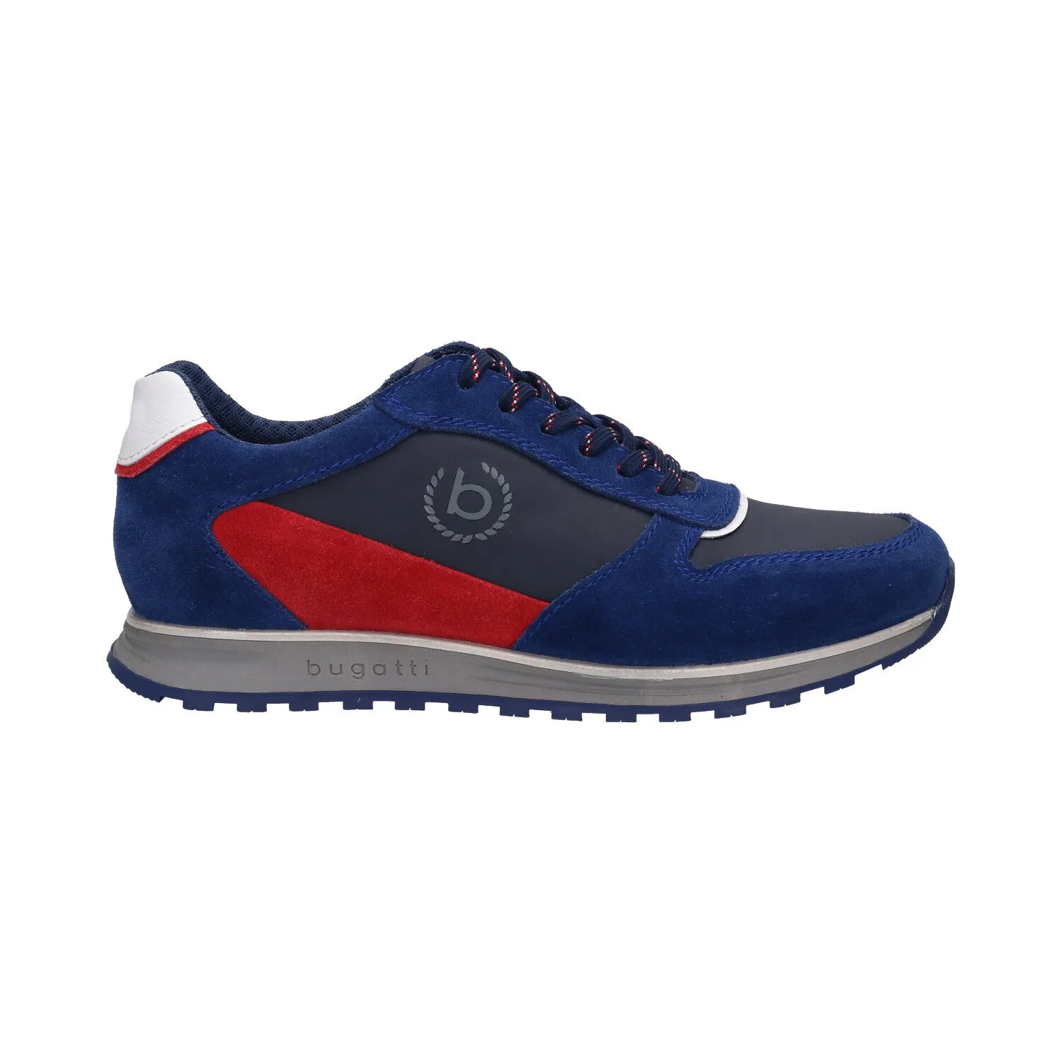 bugatti Dark Blue & Blue Suede Leather Sneakers