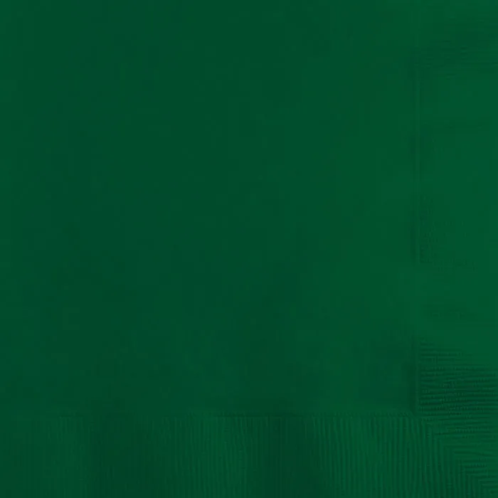 Bulk Pack of 150 Hunter Green Beverage Napkins, 3 Ply