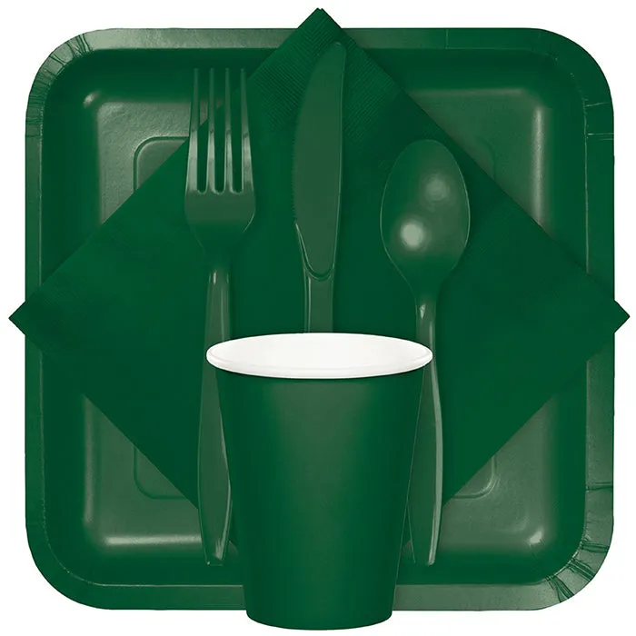 Bulk Pack of 150 Hunter Green Beverage Napkins, 3 Ply