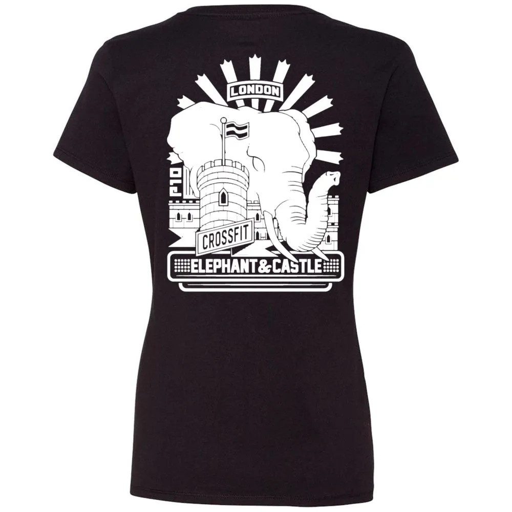 CrossFit Elephant and Castle - 200 - P10 Women's V-Neck T-Shirt