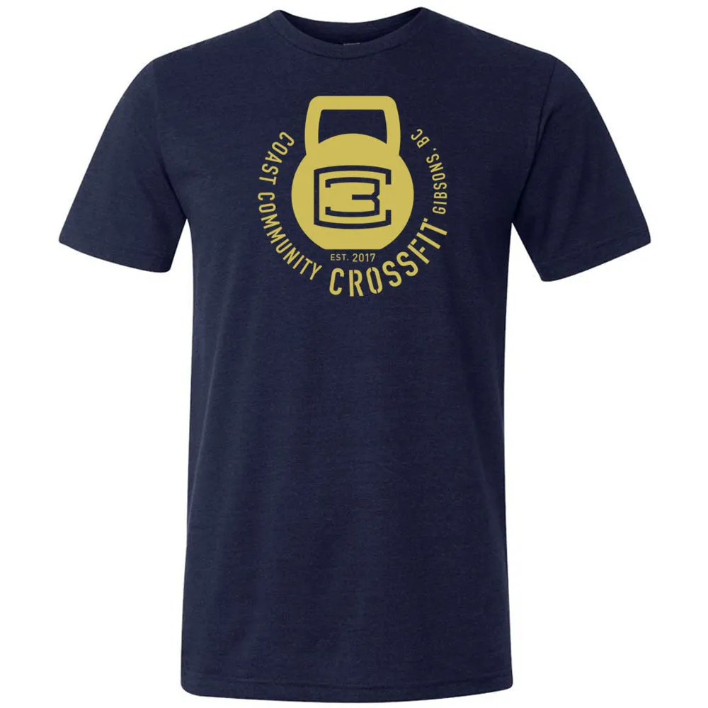 CrossFit Gibsons - 100 - Kettlebell (Gold) - Men's T-Shirt