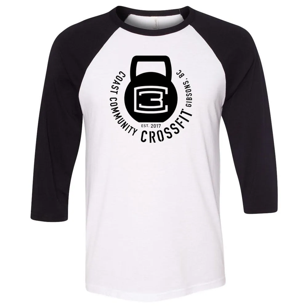 CrossFit Gibsons - 100 - Kettlebell - Men's Baseball T-Shirt