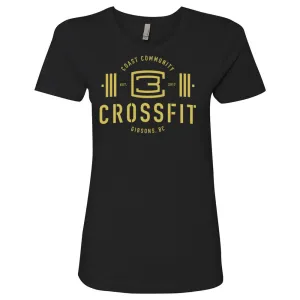 CrossFit Gibsons - 200 - New Logo (Gold) - Women's T-Shirt