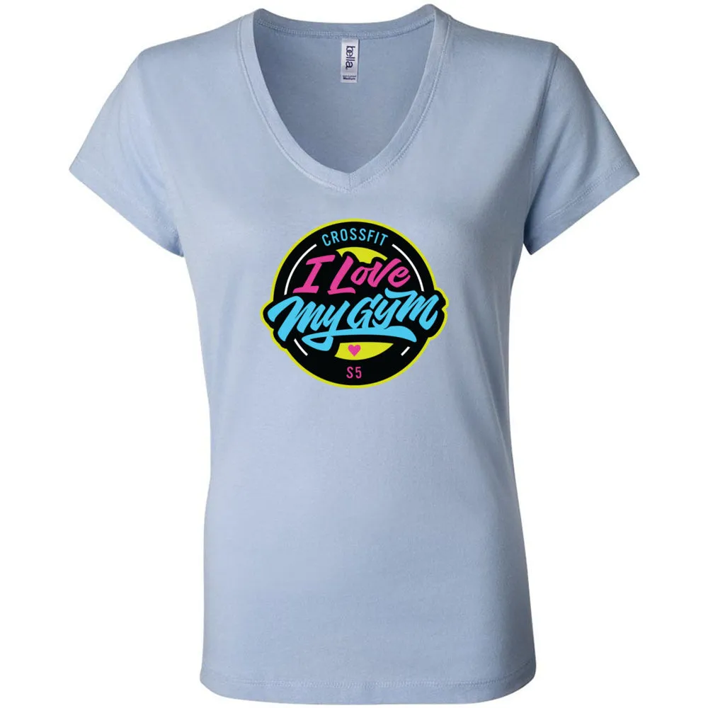 CrossFit S5 - 100 - I Love My Gym - Women's V-Neck T-Shirt