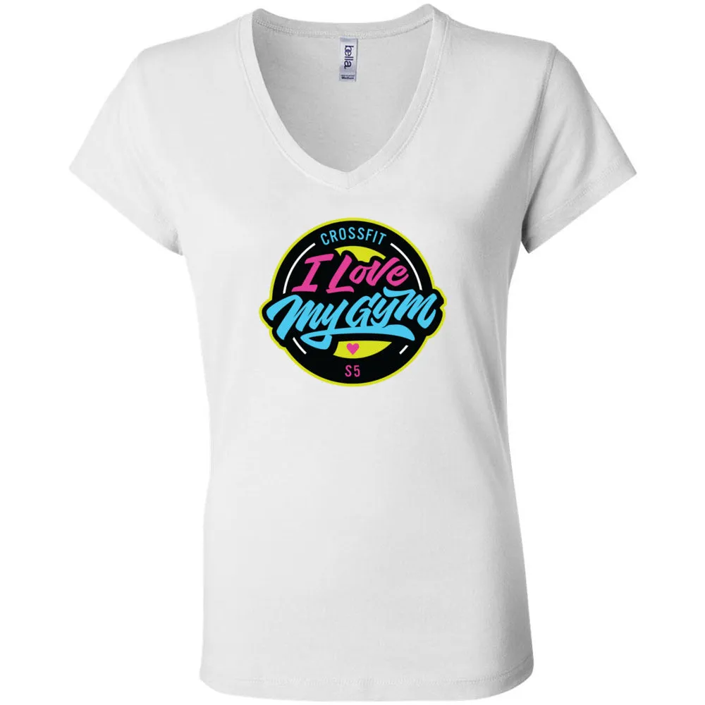 CrossFit S5 - 100 - I Love My Gym - Women's V-Neck T-Shirt