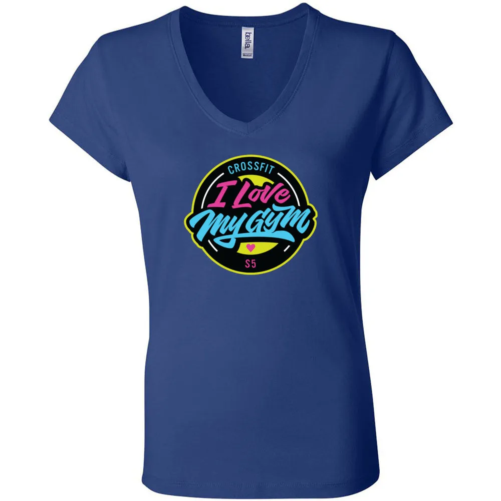 CrossFit S5 - 100 - I Love My Gym - Women's V-Neck T-Shirt