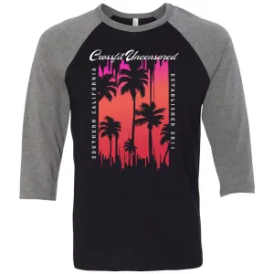 CrossFit Uncensored - 100 - Summer (Palm Tree) - Men's Baseball T-Shirt