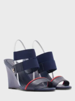 Feminine Elastic Wedge Sandal