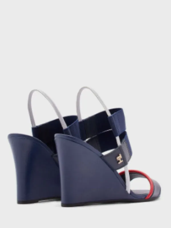 Feminine Elastic Wedge Sandal