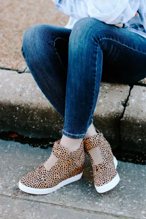 Front Row Cheetah Print Wedge Sneakers - FINAL SALE