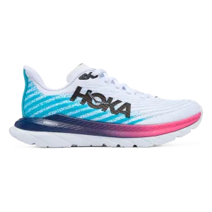 Hoka Mach 5 - White - Scuba Blue