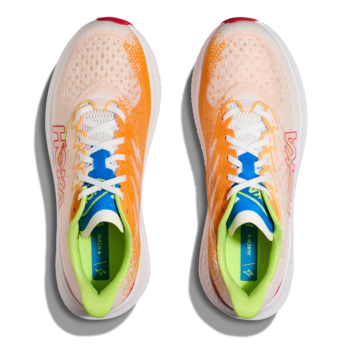Hoka Mach 6 - White - Solar Flare