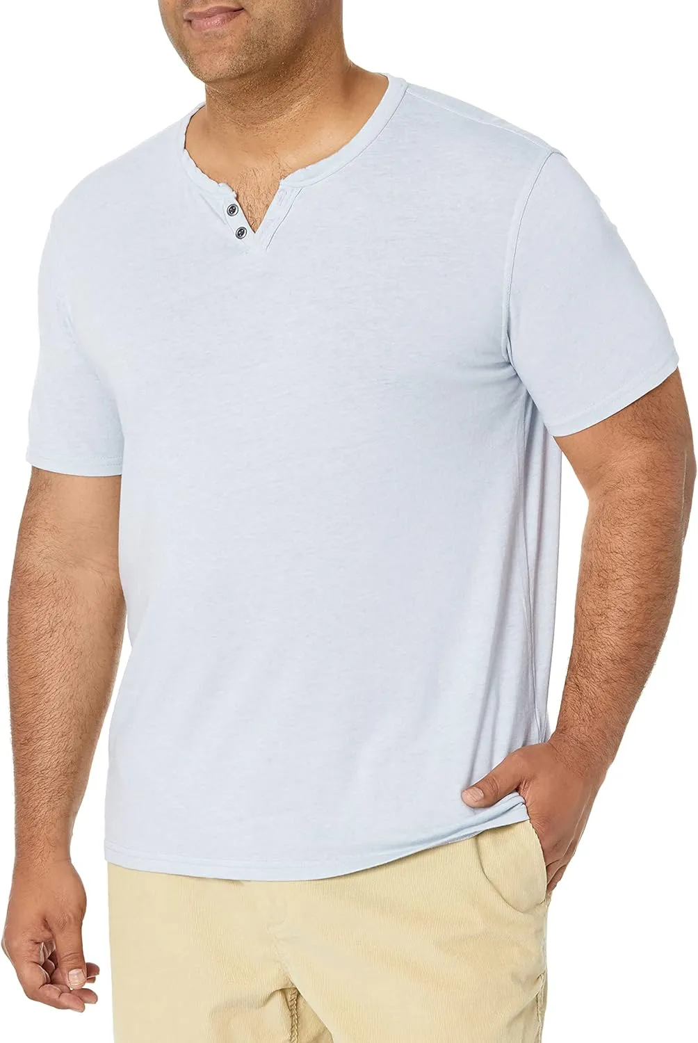 Lucky Brand Men's Venice Burnout Notch Neck Tee