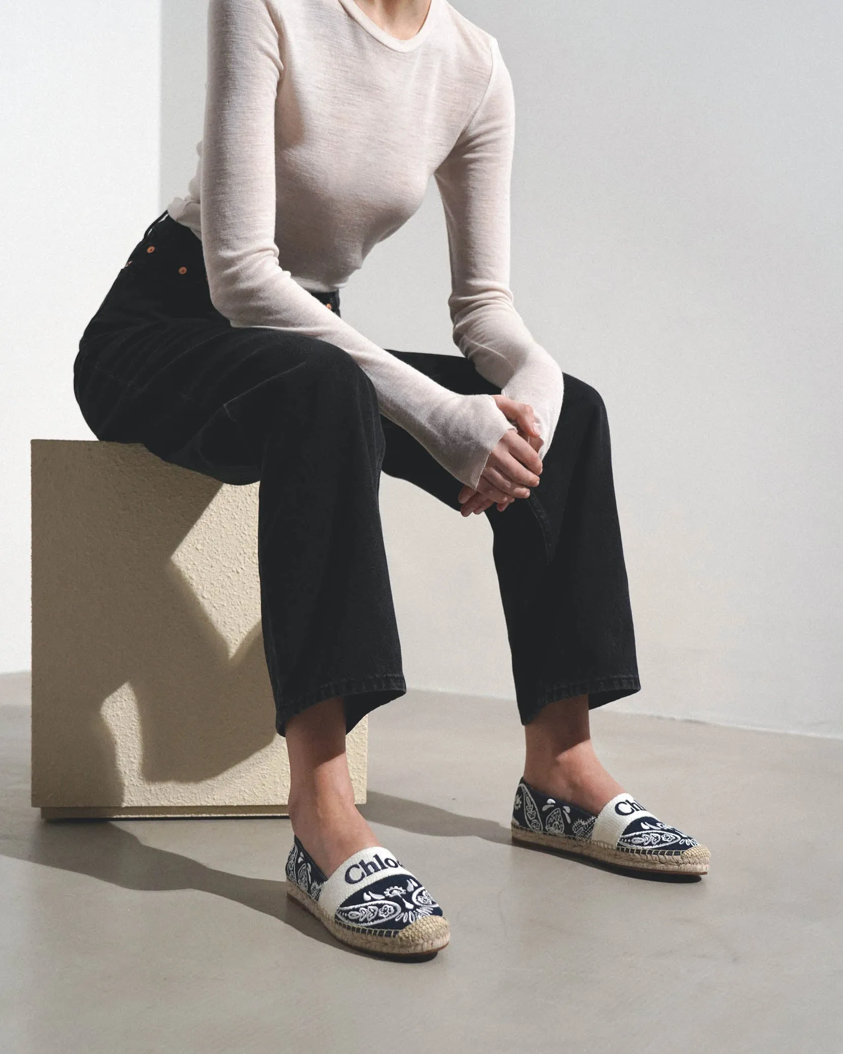 Piia denim espadrille flats