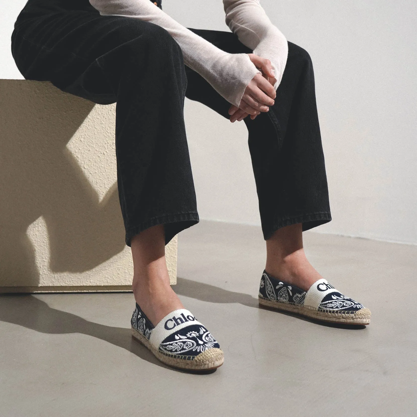 Piia denim espadrille flats