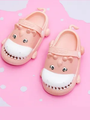 Playful Peach Hippo Clogs for Girls- Happy Steps Ahead!