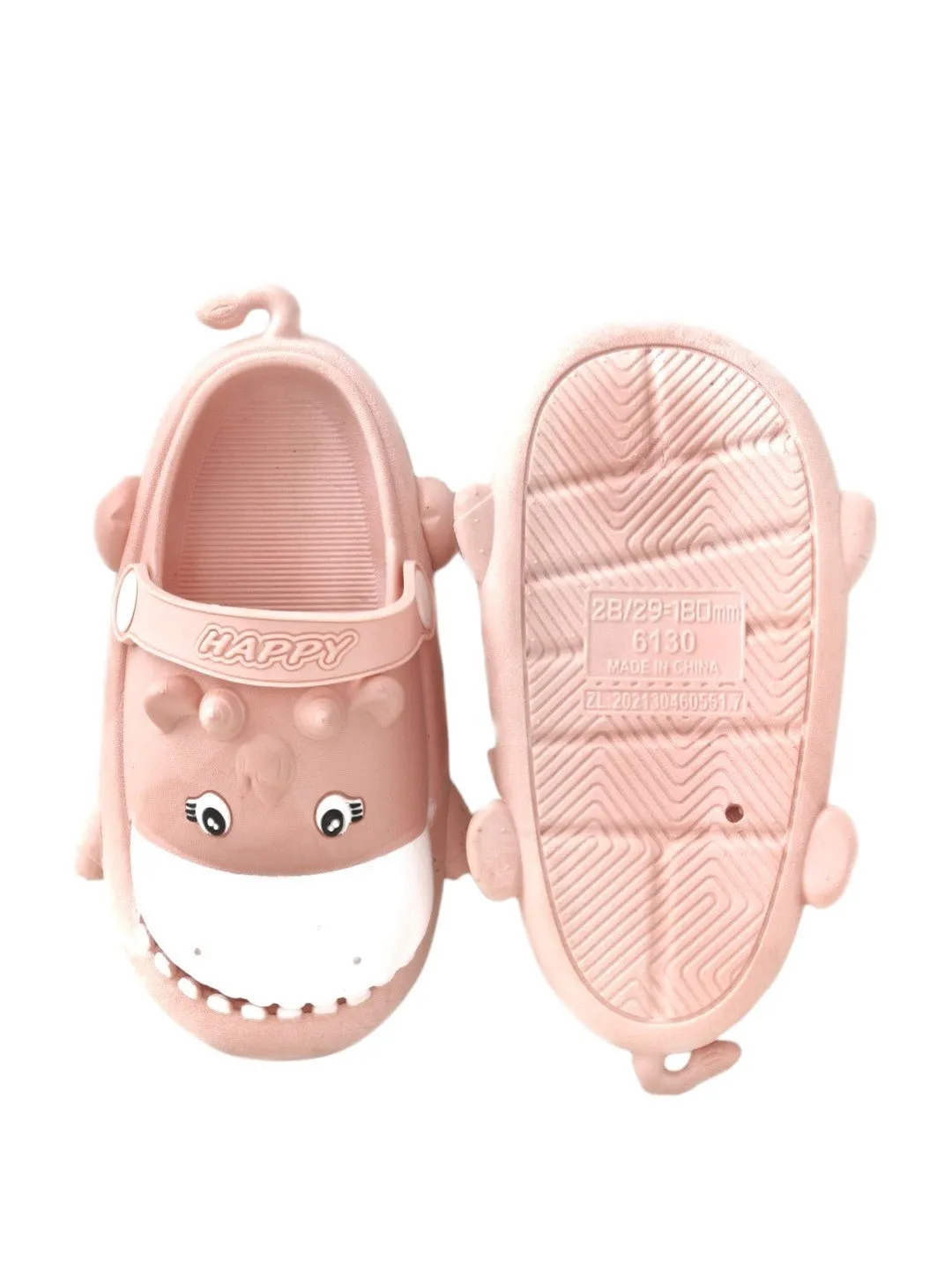 Playful Peach Hippo Clogs for Girls- Happy Steps Ahead!