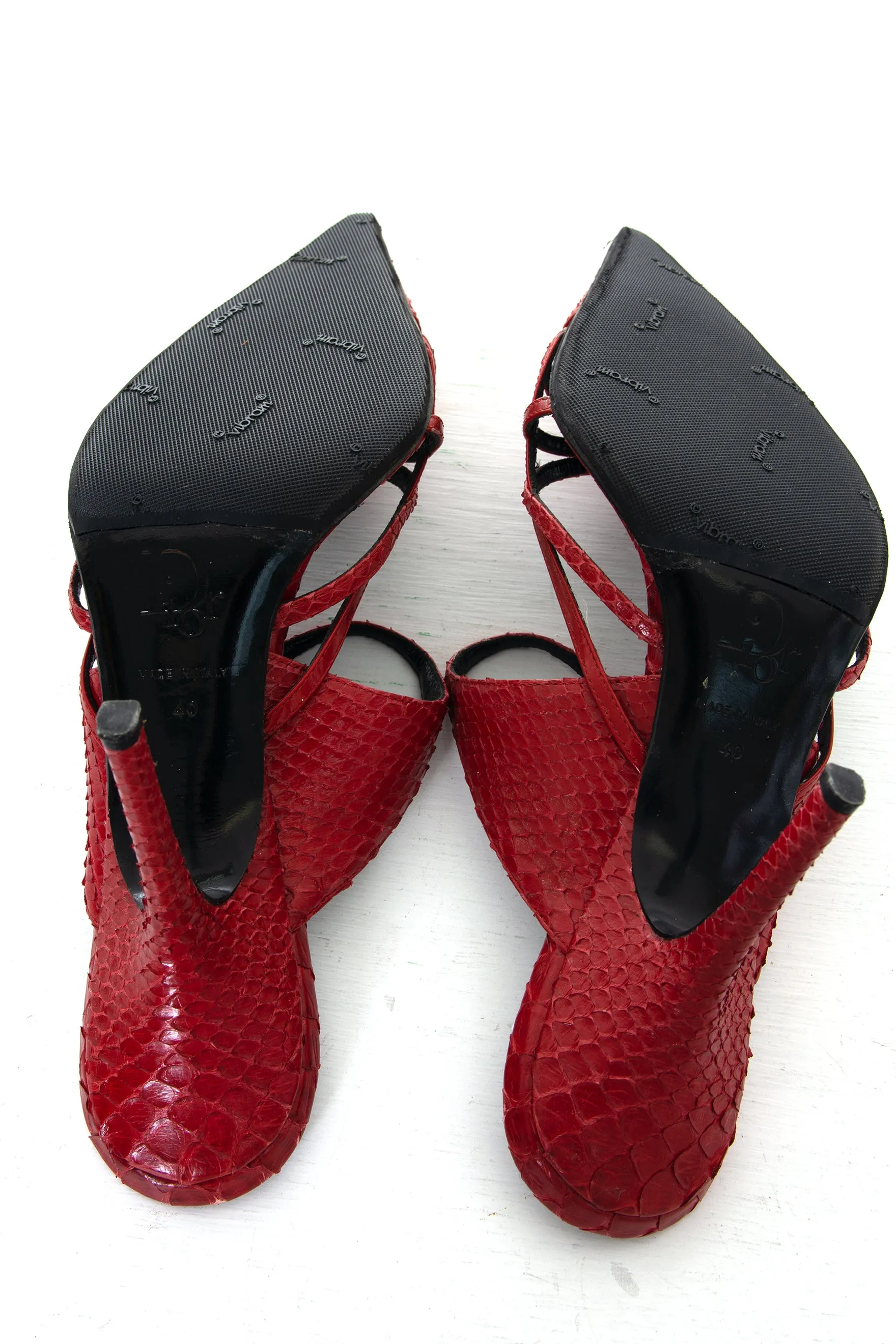 Pointed Toe Python Heels