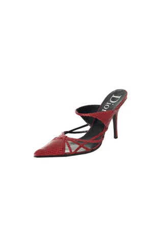 Pointed Toe Python Heels