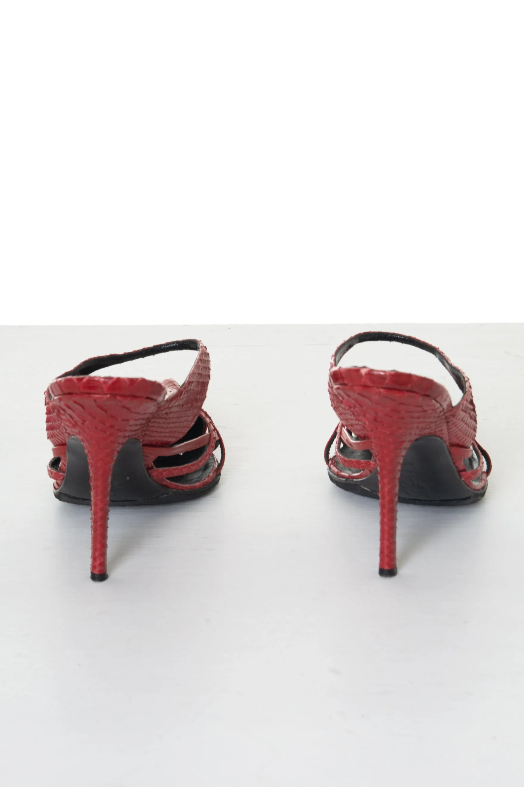 Pointed Toe Python Heels