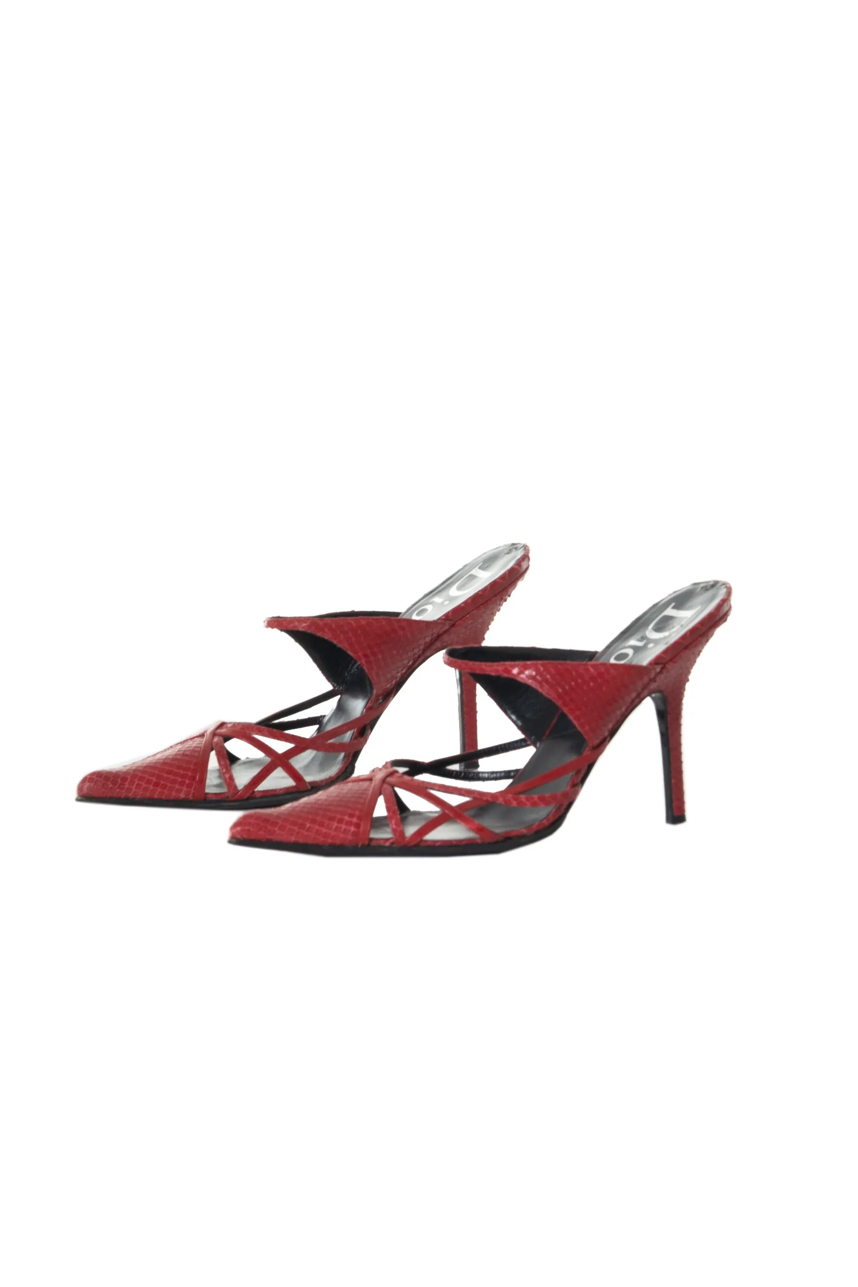 Pointed Toe Python Heels