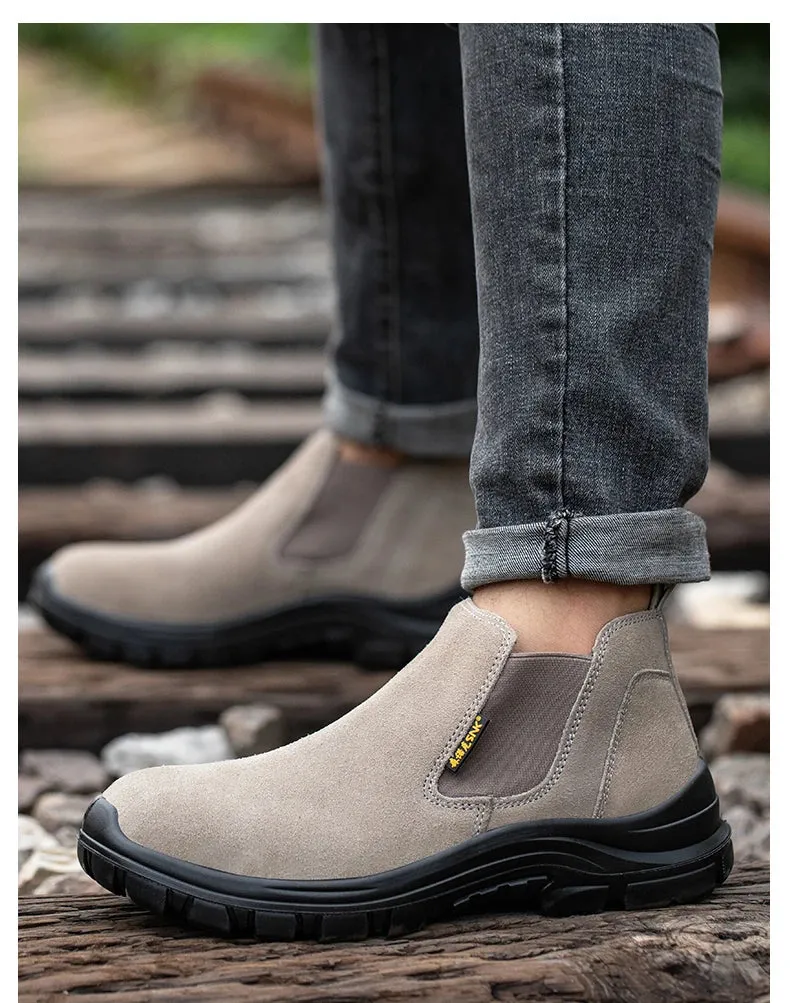 Safety Shoes Men Work Shoes Lightweight Soft Steel Toes Sneakers Industrial Protection for the Feet