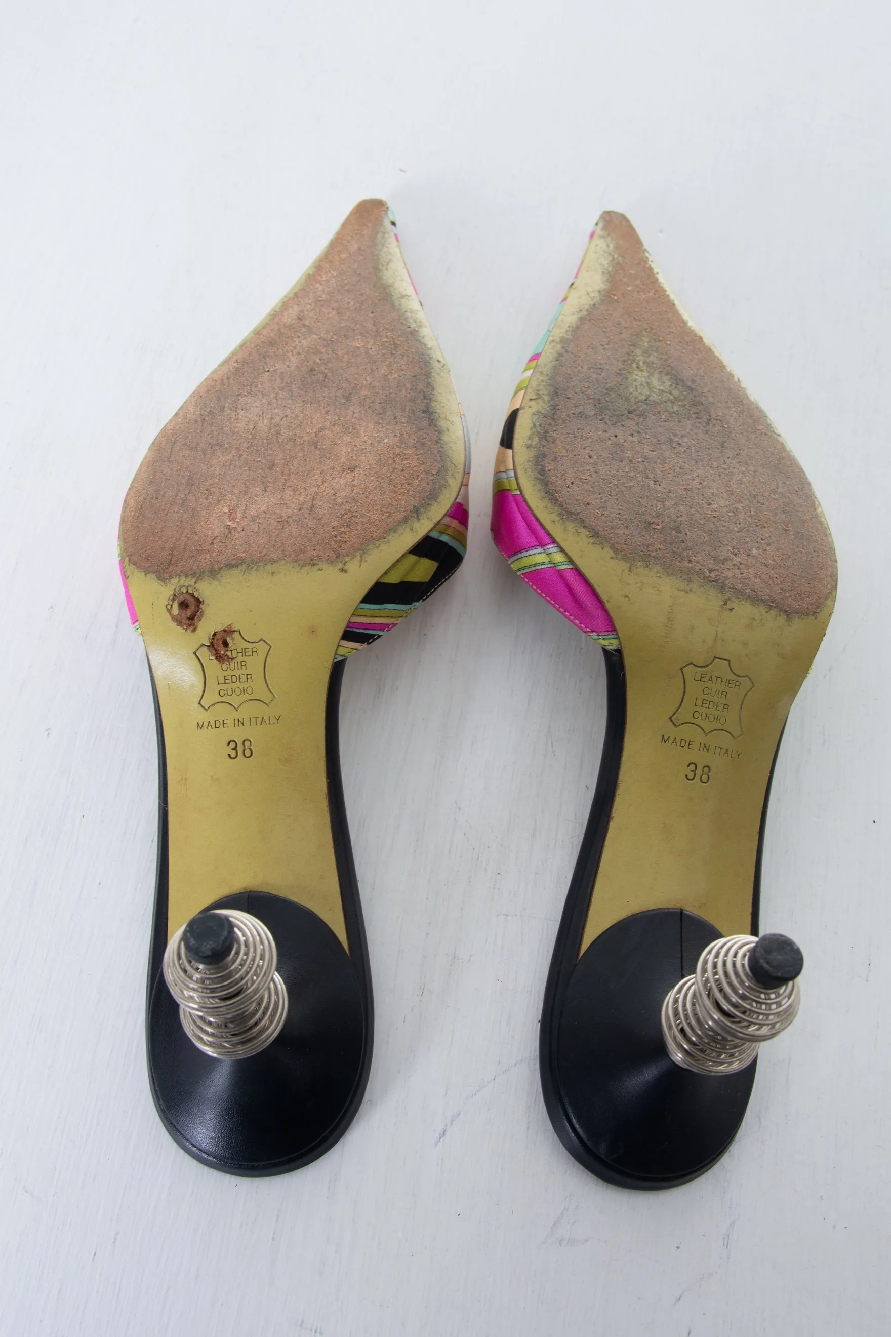 Satin Pointed Toe Heels