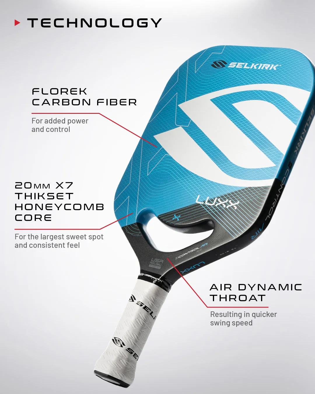 Selkirk Luxx Control Air-Invikta Pickleball Paddle