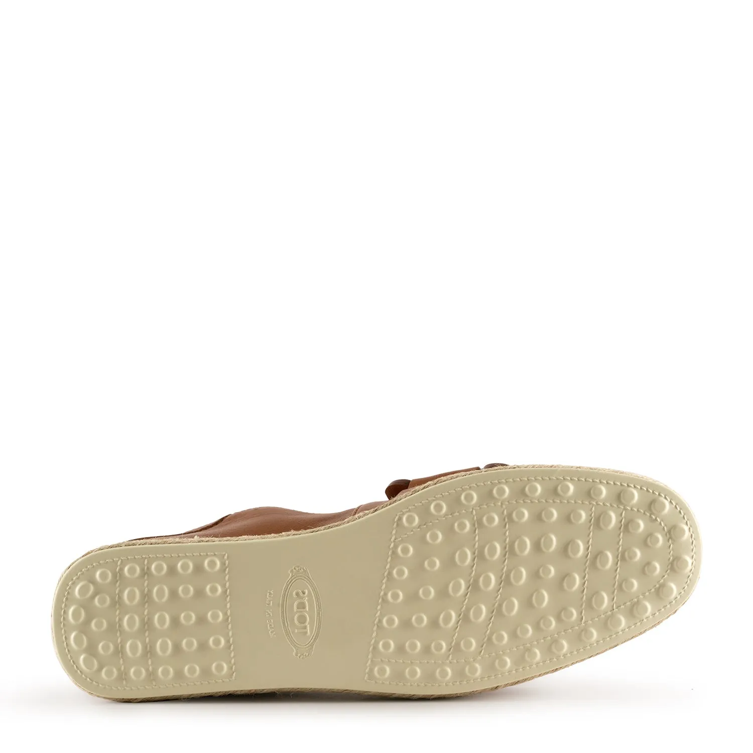Tod's - Leather Chain Espadrilles Brown
