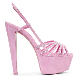 Vegastrassima 160 pink suede sandals